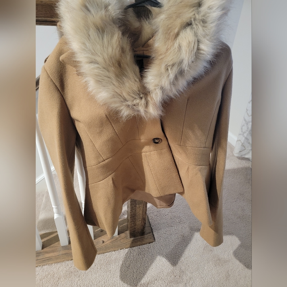 Tan fur coat
